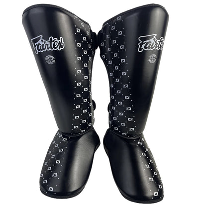 High Quality Black Professional Kids Boxing Training Shin Guard Adults Kickboxing Sanda Boxing Leggings Ankle Protection for M