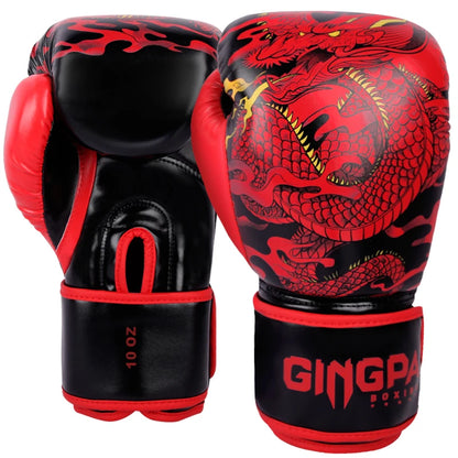 10/12/14OZ Child Adult Muay Thai Boxing Gloves Kickboxing MMA Martial Arts Combat Punching Fight Boxer Mittens Equipment DEO