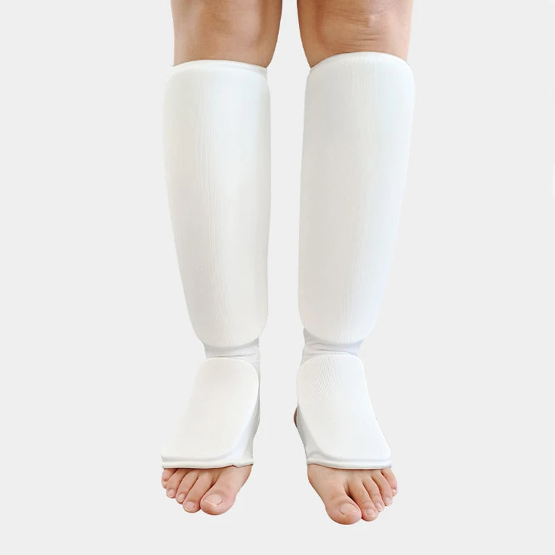 Shin Guards with Instep Protection Breathable Fabric Thick EVA Foam Padding for Karate Kickboxing Muay Thai Training Shin Gear