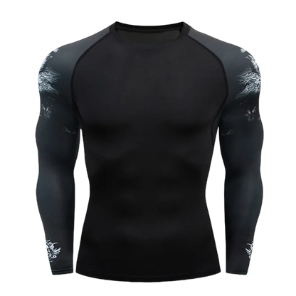 Men's MMA Rashguard T-shirt Long Sleeve Muay Thai BJJ Jiu Jitsu Fitness Gym Boxing Compression Shirt Fitness Gym Wear