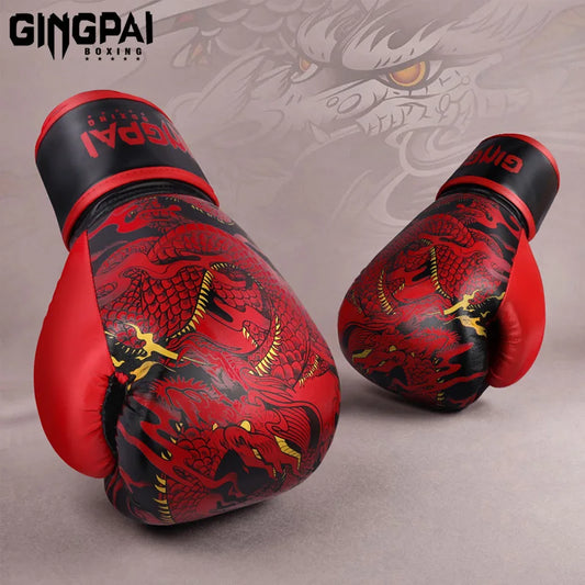 10/12/14OZ Child Adult Muay Thai Boxing Gloves Kickboxing MMA Martial Arts Combat Punching Fight Boxer Mittens Equipment DEO