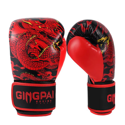 Boxing Gloves 10-14oz PU Leather Muay Thai Guantes De Boxeo Sanda Free Fight MMA Kick Boxing Training Glove For Men Women Kids