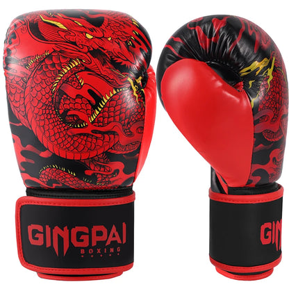 10/12/14OZ Child Adult Muay Thai Boxing Gloves Kickboxing MMA Martial Arts Combat Punching Fight Boxer Mittens Equipment DEO